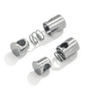 Stainless Steel Bell Elastic Spring Push Pull Adjustment Titanium Steel Buckle Accessories Handmade Chain Positioning Button With Hirback Pattern And Electroplating Treatment