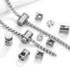 Stainless Steel Bell Elastic Spring Push Pull Adjustment Titanium Steel Buckle Accessories Handmade Chain Positioning Button With Hirback Pattern And Electroplating Treatment