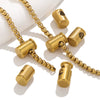 Stainless Steel Bell Elastic Spring Push Pull Adjustment Titanium Steel Buckle Accessories Handmade Chain Positioning Button With Hirback Pattern And Electroplating Treatment