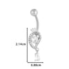 Stainless Steel Belly Button Ring Love Bow Snake Shape Electroplated Women's Jewelry