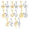 Stainless Steel Belly Button Ring Love Bow Snake Shape Electroplated Women's Jewelry