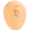 Stainless Steel Belly Button Ring Love Bow Snake Shape Electroplated Women's Jewelry