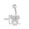Stainless Steel Belly Button Ring Love Bow Snake Shape Electroplated Women's Jewelry