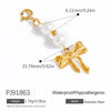 Stainless Steel Bikini Buckle With Starfish Shell Pendant Ocean Pattern Electroplated 18K Gold Color Jewelry For Women