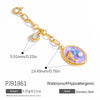 Stainless Steel Bikini Buckle With Starfish Shell Pendant Ocean Pattern Electroplated 18K Gold Color Jewelry For Women