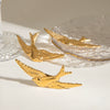 Stainless Steel Bird Pattern Electroplated Jewelry Earrings Hairpin