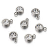Stainless Steel Birthday Stone Pendant Jewelry Accessories With Electroplating