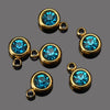 Stainless Steel Birthday Stone Pendant Jewelry Accessories With Electroplating