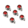 Stainless Steel Birthday Stone Pendant Jewelry Accessories With Electroplating