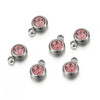 Stainless Steel Birthday Stone Pendant Jewelry Accessories With Electroplating
