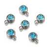 Stainless Steel Birthday Stone Pendant Jewelry Accessories With Electroplating