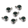 Stainless Steel Birthday Stone Pendant Jewelry Accessories With Electroplating