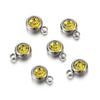 Stainless Steel Birthday Stone Pendant Jewelry Accessories With Electroplating