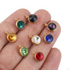Stainless Steel Birthstone Pendant Vacuum Plated Jewelry Accessories