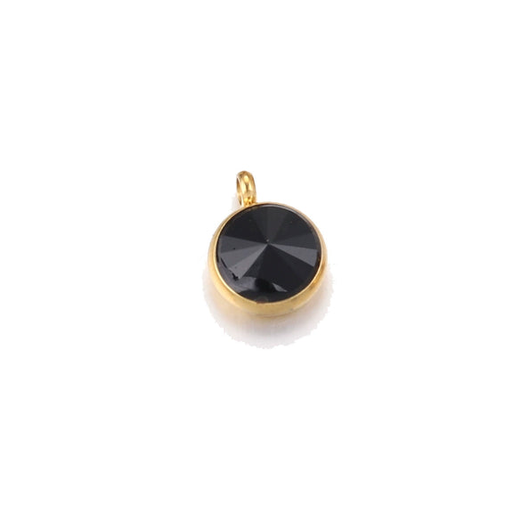 Stainless Steel Birthstone Pendant Vacuum Plated Jewelry Accessories