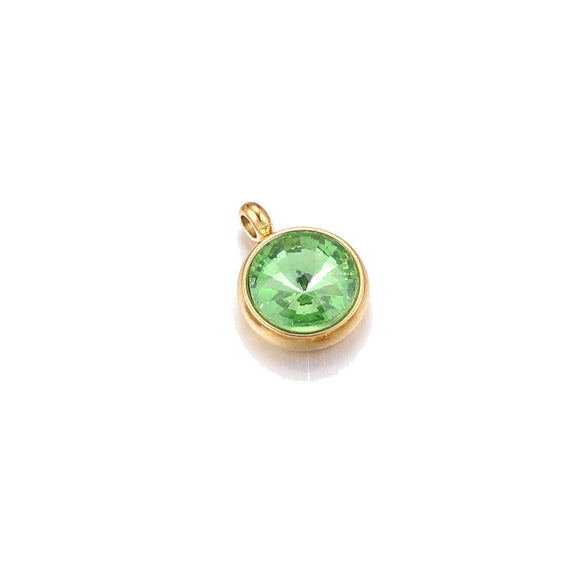 Stainless Steel Birthstone Pendant Vacuum Plated Jewelry Accessories