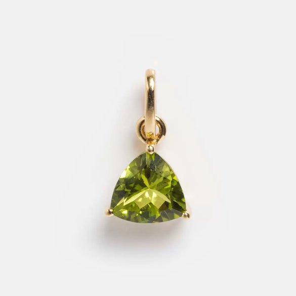 Stainless Steel Birthstone Zircon Necklace Pendant With Vacuum Electroplated 18K Gold
