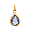 Stainless Steel Birthstone Zircon Necklace Pendant With Vacuum Electroplated 18K Gold
