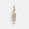 Stainless Steel Birthstone Zircon Necklace Pendant With Vacuum Electroplated 18K Gold