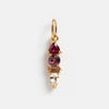 Stainless Steel Birthstone Zircon Necklace Pendant With Vacuum Electroplated 18K Gold