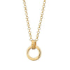 Stainless Steel Birthstone Zircon Necklace Pendant With Vacuum Electroplated 18K Gold