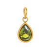 Stainless Steel Birthstone Zircon Necklace Pendant With Vacuum Electroplated 18K Gold