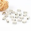 Stainless Steel Block Beaded Through Hole Jewelry Electroplated For Men And Women Diy