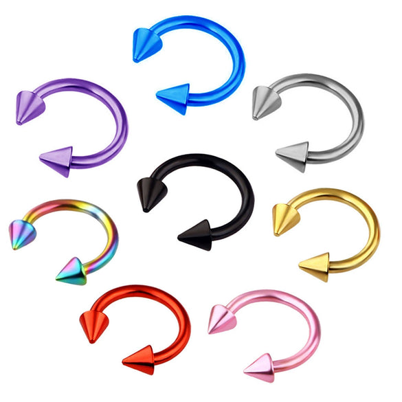 Stainless Steel Body Piercing Jewelry Cshaped Electroplated Unisex
