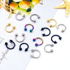 Stainless Steel Body Piercing Jewelry Cshaped Nose Ring Eyebrow Nail Lip Nail Electroplated Geometric Unisex