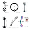 Stainless Steel Body Piercing Jewelry Cshaped Nose Ring Eyebrow Nail Lip Nail Electroplated Geometric Unisex