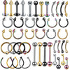 Stainless Steel Body Piercing Jewelry Cshaped Nose Ring Eyebrow Nail Lip Nail Electroplated Geometric Unisex
