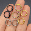 Stainless Steel Body Piercing Jewelry Cshaped Nose Ring Eyebrow Nail Lip Nail Electroplated Geometric Unisex