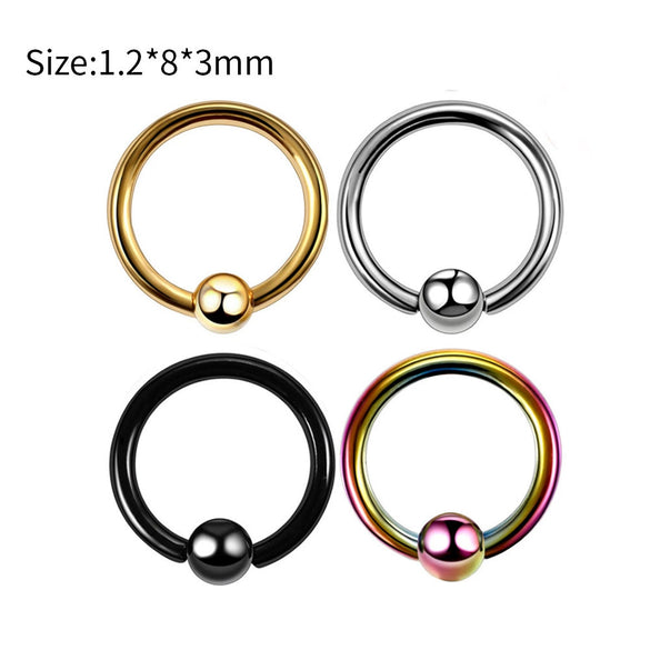 Stainless Steel Body Piercing Jewelry Cshaped Nose Ring Eyebrow Nail Lip Nail Electroplated Geometric Unisex