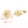 Stainless Steel Bohemian Geometric Cut Out Pattern Electroplated Diy Handmade Ear Hook Hanging Vacuum Earrings Jewelry Accessories