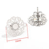 Stainless Steel Bohemian Geometric Cut Out Pattern Electroplated Diy Handmade Ear Hook Hanging Vacuum Earrings Jewelry Accessories