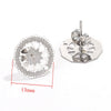 Stainless Steel Bohemian Geometric Cut Out Pattern Electroplated Diy Handmade Ear Hook Hanging Vacuum Earrings Jewelry Accessories