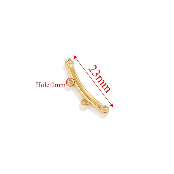 Stainless Steel Bohemian Multistrand Porous Curved Connector Totem Pattern Diy Jewelry Making Supplies Accessories With Electroplating