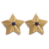 Stainless Steel Bohemian Natural Stone Pendant Earrings Necklace Pendant With Hirback Pattern And Electroplating Treatment