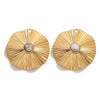 Stainless Steel Bohemian Natural Stone Pendant Earrings Necklace Pendant With Hirback Pattern And Electroplating Treatment