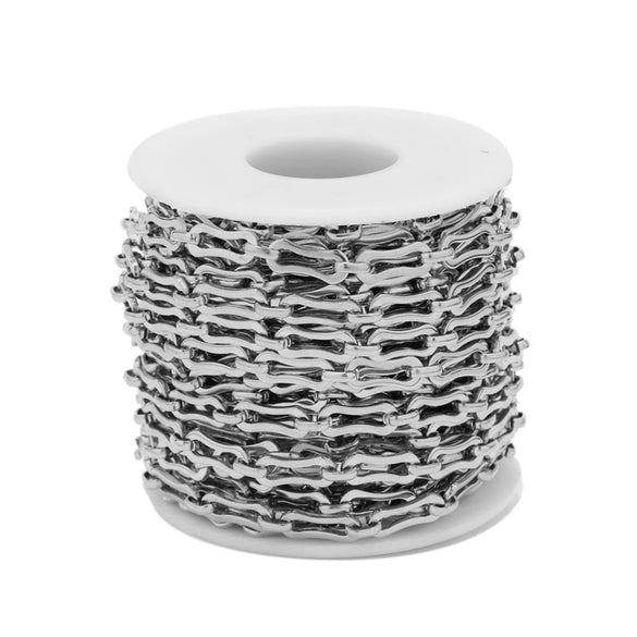 Stainless Steel Bone Pattern Diy Punk Chain Necklace And Bracelet Jewelry Accessories With Electroplating