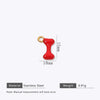 Stainless Steel Bone Shape Pendant Oil Dripping Craft Jewelry Diy Accessories