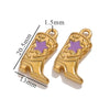 Stainless Steel Boots Pendant Vacuum Plated Necklace Bracelet Diy Accessories