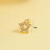 Stainless Steel Bow Earrings For Women Electroplated Geometric Design