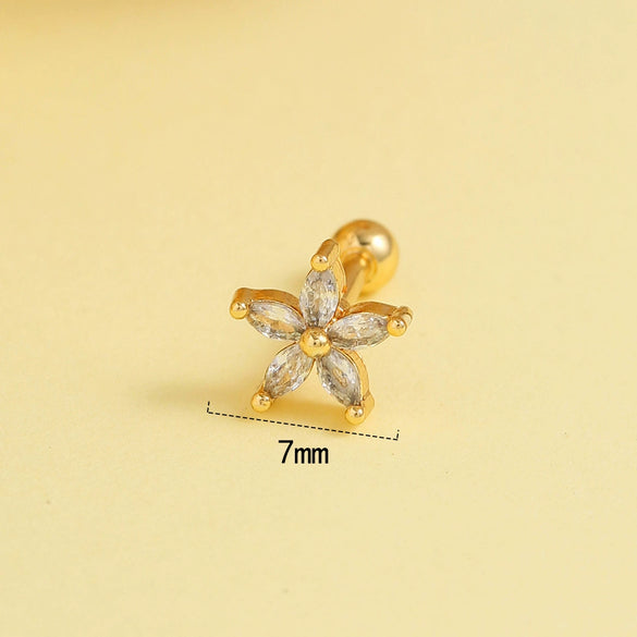 Stainless Steel Bow Earrings For Women Electroplated Geometric Design