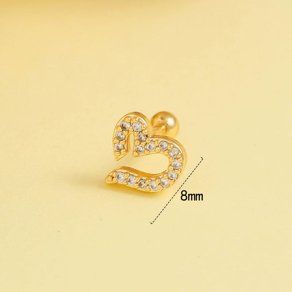 Stainless Steel Bow Earrings For Women Electroplated Geometric Design