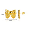 Stainless Steel Bow Geometric Electroplated Earrings For Women