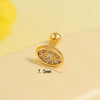 Stainless Steel Bow Geometric Flower Women's Electroplated Earrings