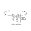 Stainless Steel Bow Jewelry Set With Pendant Bracelet Earrings Necklace For Women Electroplated