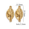 Stainless Steel Bow Leaves Pendant Accessories For Necklace And Bracelet Making Electroplated Waterproof