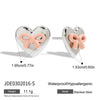 Stainless Steel Bow Shaped Electroplated Women's Earrings